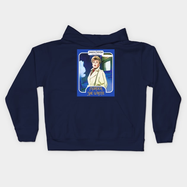 Jessica Fletcher Trading Card ))(( Murder She Wrote Fan Art Kids Hoodie by darklordpug